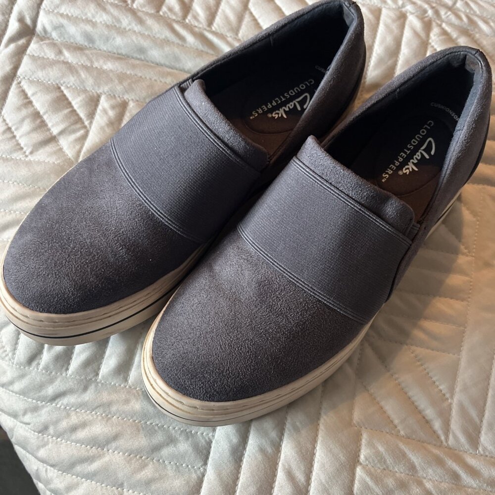 Clarks Women's Audreigh Eve Slip On Blue Size 7 Cloudsteppers Comfort